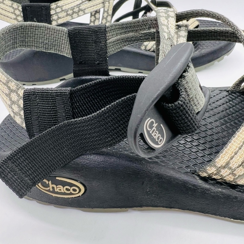CHACO WOMENS OUTDOOR ADVENTURE STRAPPY SANDALS SIZE 6 BEIGE/OLIVE GREEN - Picture 7 of 12